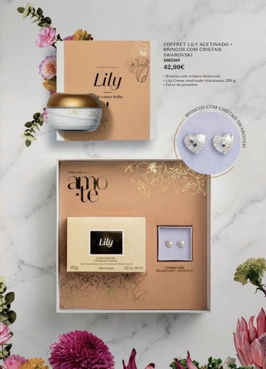 Coffret Lily Swarovski Acetinado Edição Limitada