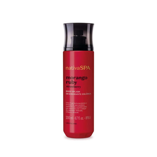 Body Splash Nativa Spa Morango Ruby, 200ml